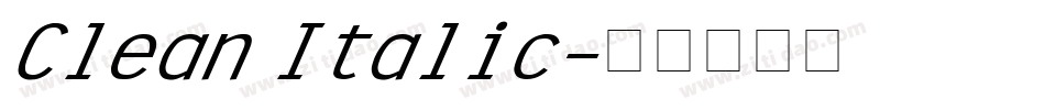 Clean Italic字体转换